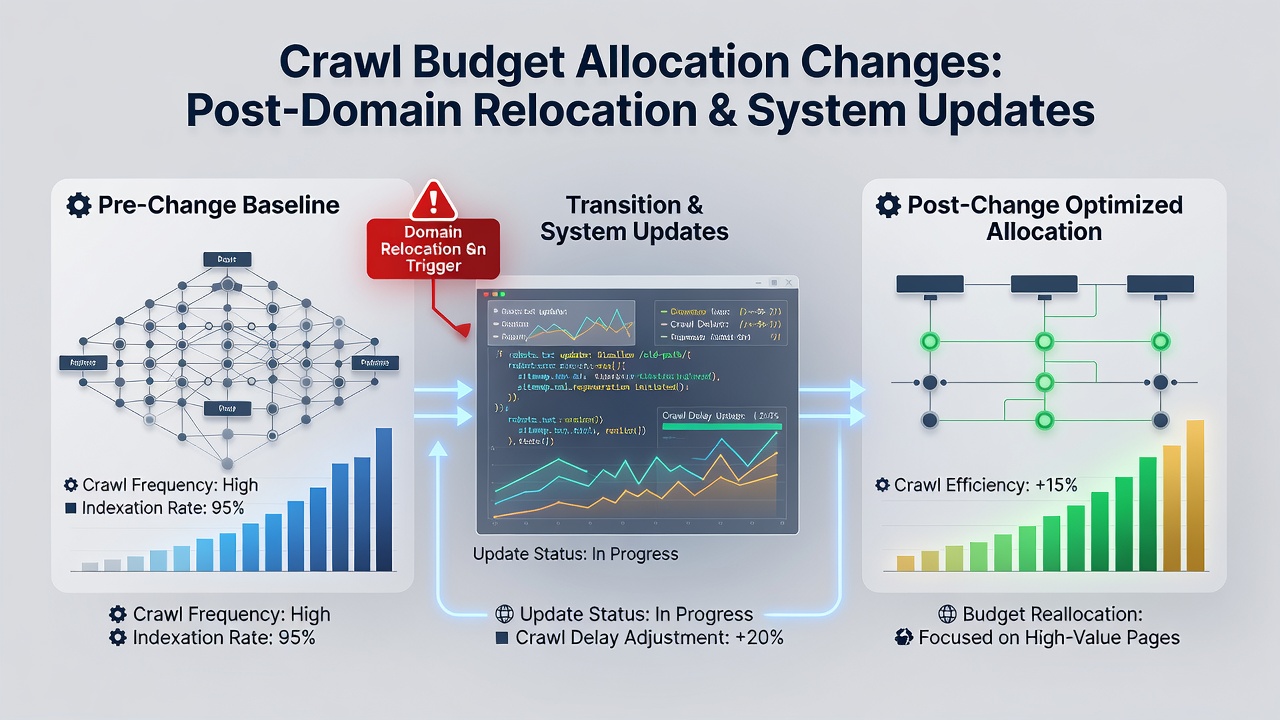 Graph depicting recovery timelines for crawl rates post system migrations